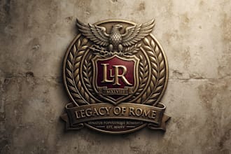 design a powerful roman inspired logo for your brand