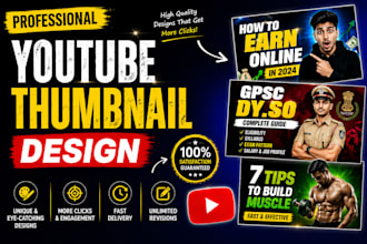 design professional youtube thumbnail business and education