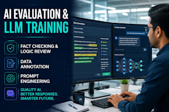 evaluate ai content, fact check llm responses, and data annotation