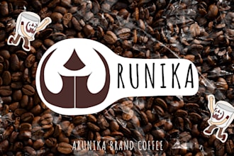 design a modern coffe shop logo brand identity