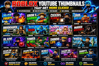 design eye catching roblox youtube thumbnails for more clicks