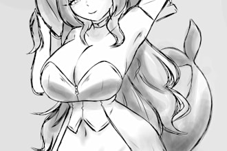 draw sfw or nsfw art of your oc or fanart