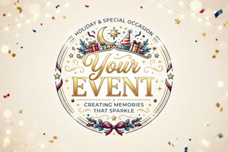 design a holiday and special occasion logo for your event