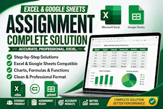 do professional excel assignments and charts