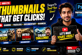 design eye catching youtube thumbnails with high CTR