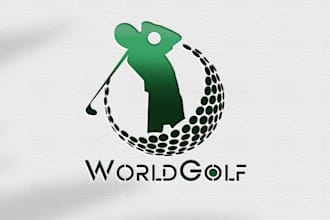create modern golf logo for your sports, club, or course