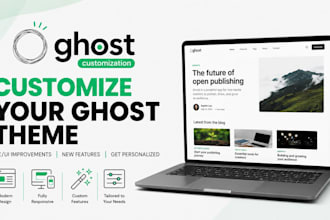 build ghost cms website, ghost blog and newsletter setup, customize ghost theme
