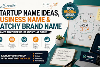 create startup name ideas, business name and catchy brand name