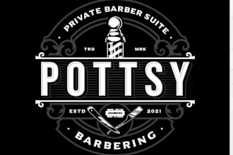 design custom barber, barbershop, spa and beauty salon logo for you