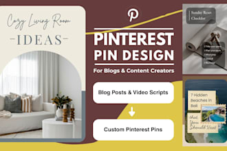 design custom pinterest pins for blogs and content creators