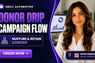 build nonprofit donor cultivation stewardship email drip campaign flow