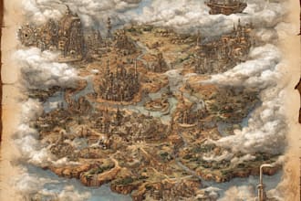 create a fantastic map for a book or board game