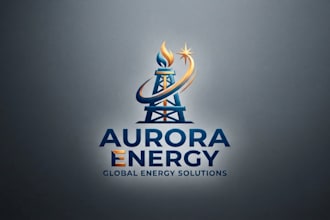 design a professional oil rig logo for energy brand