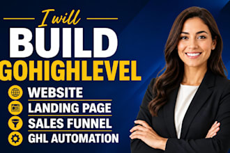 build gohighlevel website landing page sales sales funnel ghl automation