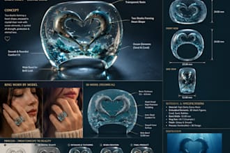 design luxury resin product poster with 3d views