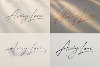 design creative scripted, handwritten or signature logo