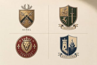 design professional heraldic, modern luxury logo