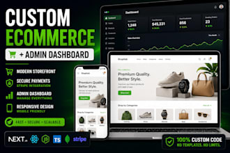 build a custom nextjs ecommerce website with admin dashboard
