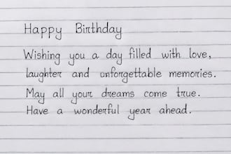 write beautiful handwritten letters, notes, cards and cursive writing