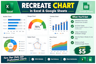 recreate professional charts and graphs in excel