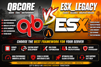 create redm server,fivem server,fivem mlo,fivem script or esx qbcore,clothes,gun