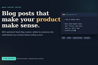 write SEO optimized saas blog posts and articles