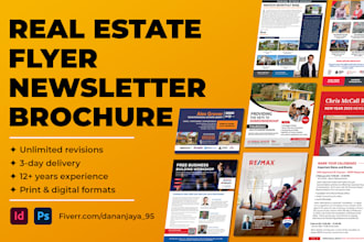 design real estate flyers, newsletters and brochures for agents