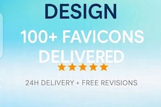 design a professional favicon logo for your website and app