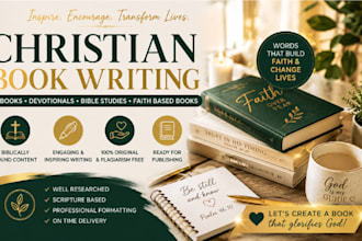 write a christian ebook, devotional, bible study, and faith based book