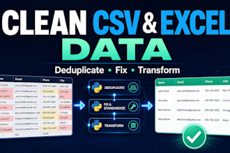 clean deduplicate and transform your CSV or excel data with python