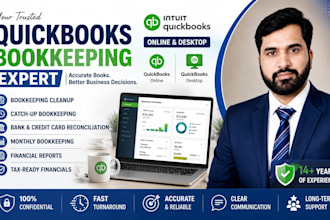quickbooks bookkeeping, cleanup and bank reconciliation