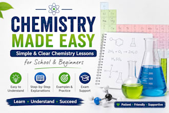 teach chemistry concepts clearly for school and beginners