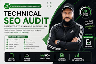 do a technical SEO audit and fix errors for a 90 plus health score