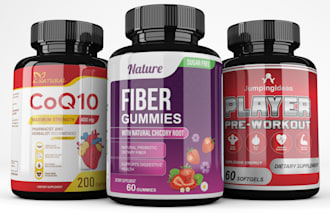 design product label, supplement label design