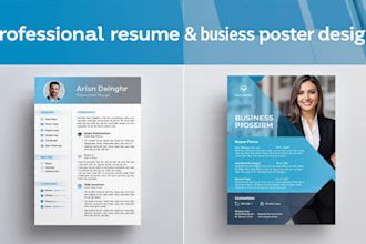 design professional resume and business poster in canva