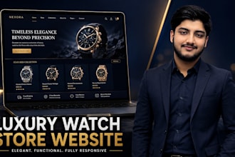 design a luxury watch store in wordpress elementor