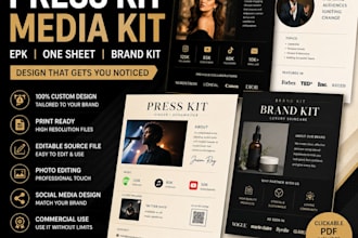 design media kit, press kit, epk, and one sheet
