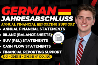 do german jahresabschluss, income statement, bookkeeping for gmbh as buchhalter