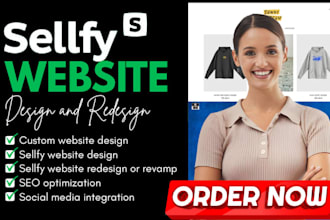 design and redesign professional sellfy website sellfy landing page etsy shopify