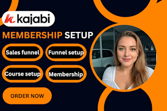 setup kajabi membership membership and course, kajabi website kajabi course page
