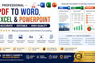 convert PDF to editable word, excel, or powerpoint