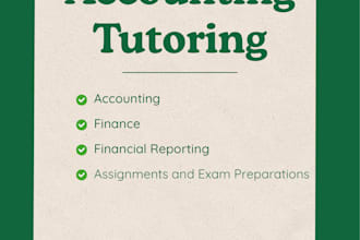 be your accounting and finance tutor