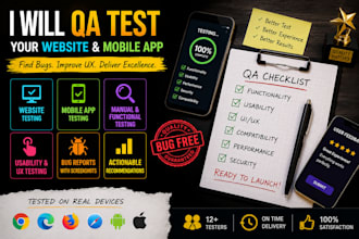 qa test usability manual functionality of your website and app review