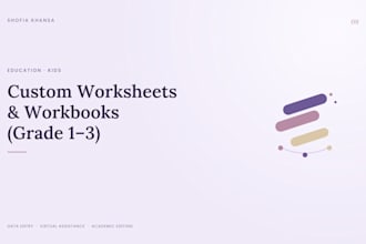 design a custom printable workbook for your student