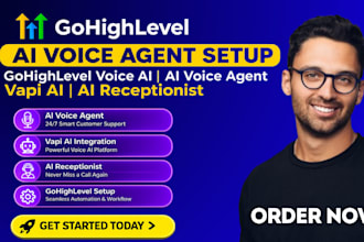 set up gohighlevel voice ai, ai voice agent, vapi ai and ai receptionist
