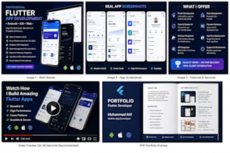 build professional flutter app for android ios and web
