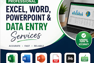 do excel data entry, microsoft word, powerpoint and tally work