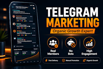do organic telegram promotion and crypto telegram marketing