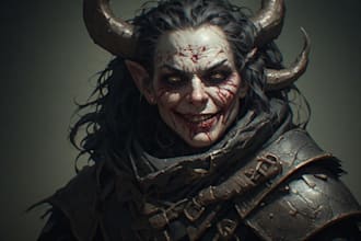horror and fantasy horror character based on your imagination