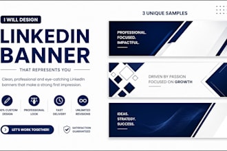 design a professional linkedin banner or header